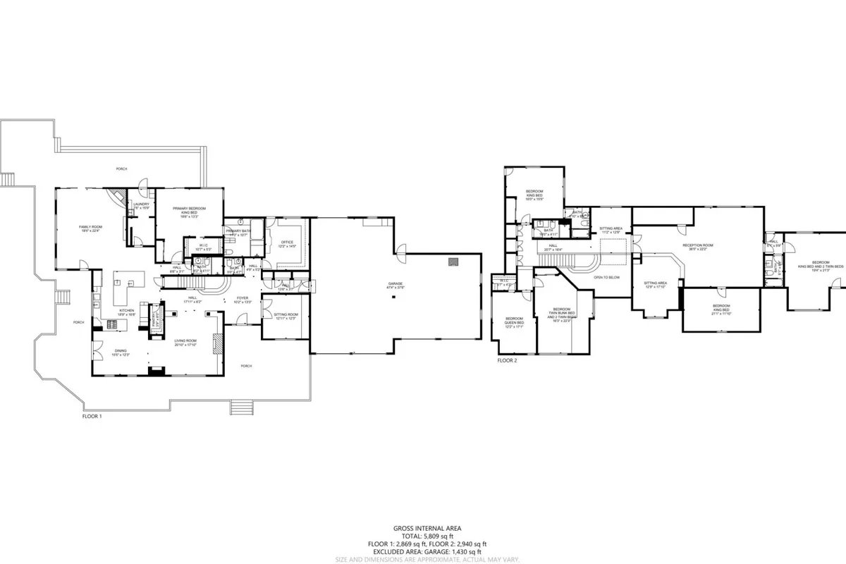 A spacious open-concept view seamlessly connecting the living room, kitchen, dining area, and glimpses of bedrooms and bathrooms beyond. The living area features inviting seating, the kitchen is fully equipped, and the dining area is ready for gatherings, all bathed in natural light.